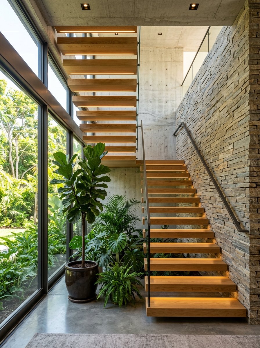 Courtyard Floating Stairs